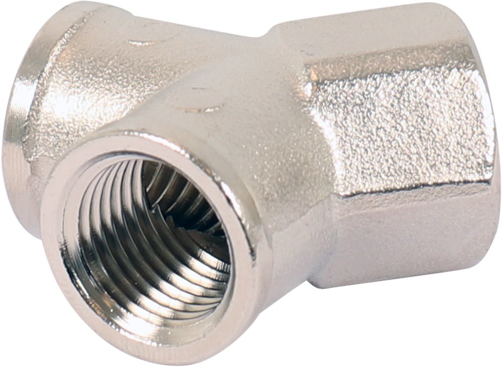 Y-Koppeling Staal Vernikkeld Ironside - 1/4'' BI  3-WEG SET à 2 ST