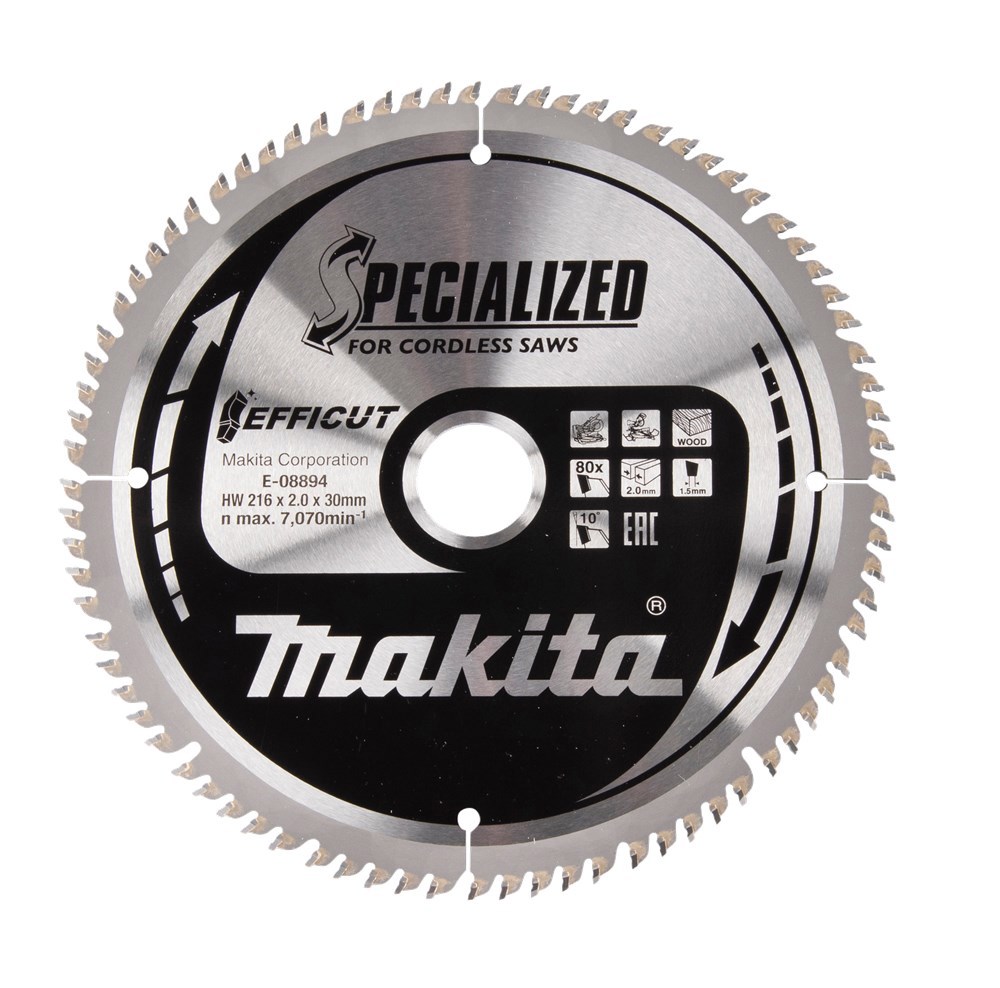 Cirkelzaagblad Hm Makita - 216X2.0X30MM 80T ATAFR