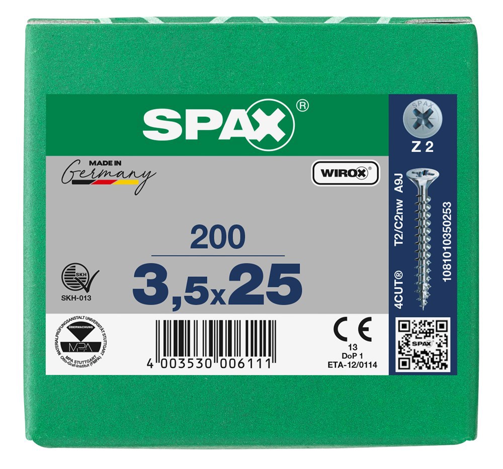 spaanplaatschroef wirox spax-6
