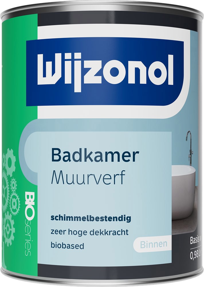 muurverf badkamer mat wit wijzonol