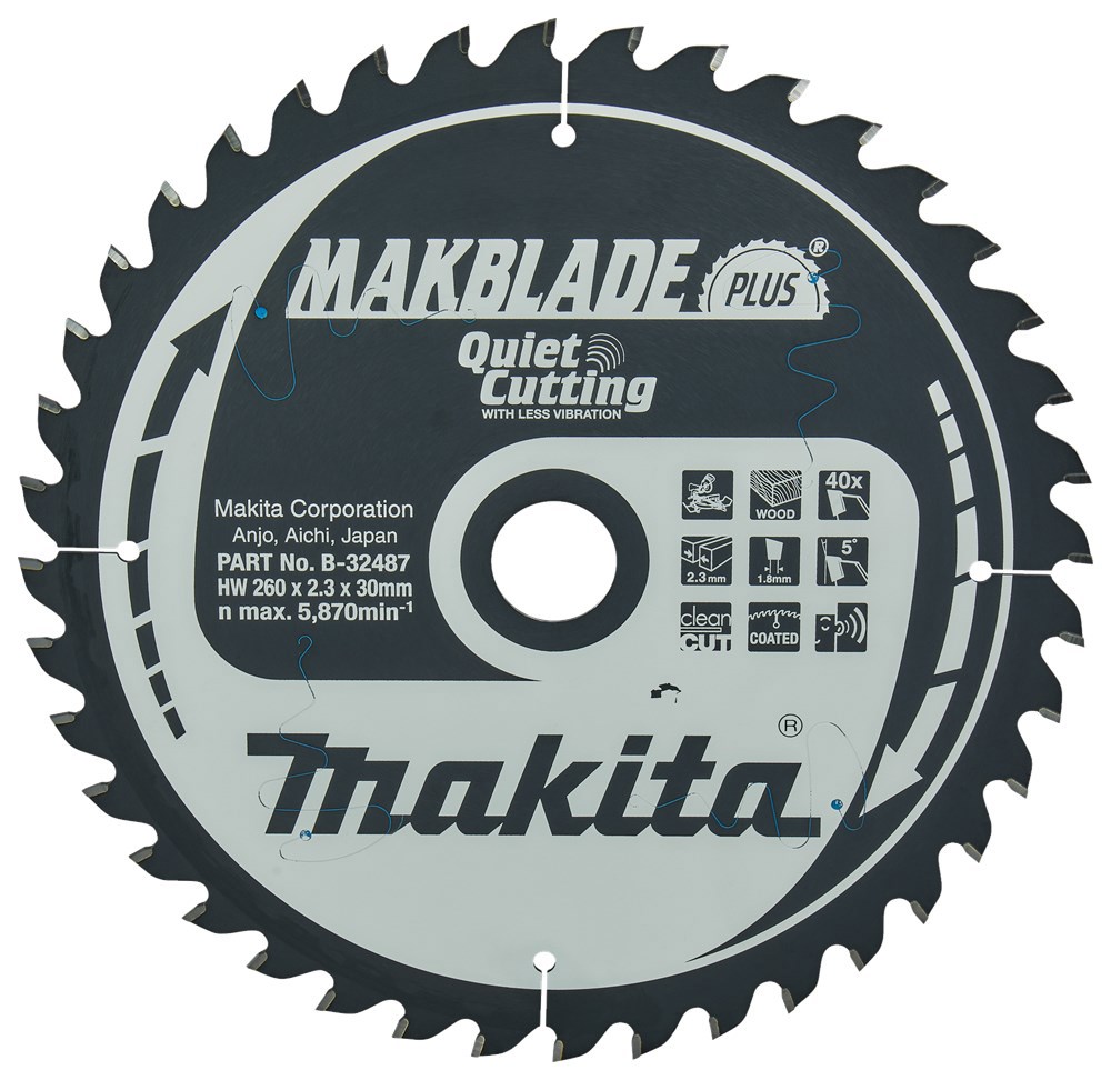 Cirkelzaagblad Hm Makita - 260X2.3X30MM 40T ATAF