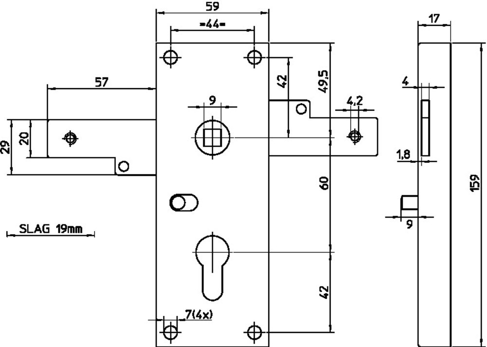 garagedeurslot opbouw pc nemef-3