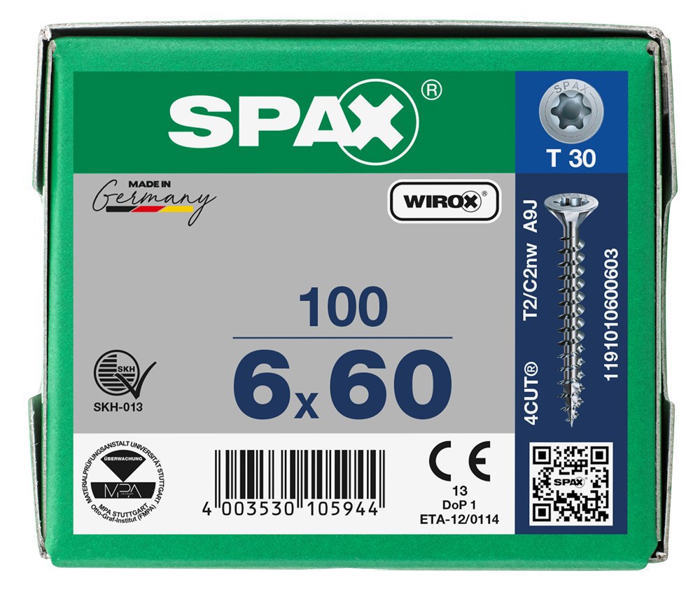 spaanplaatschroef wirox spax-6