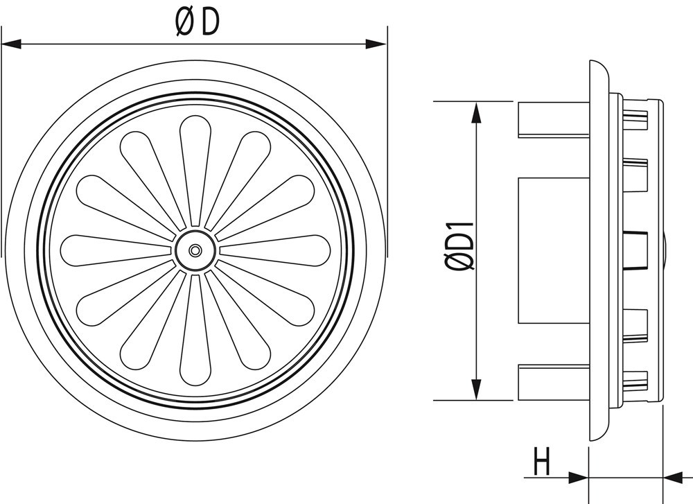 ventilatierooster kunststof weha-4