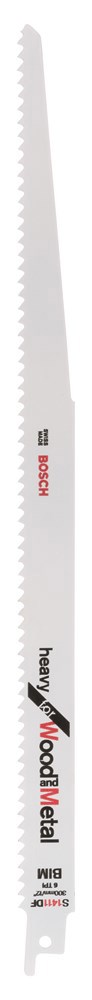 Reciprozaagblad Bosch Heavy Wood/Metal - S1411DF 300X1.25MM SET à 100 ST