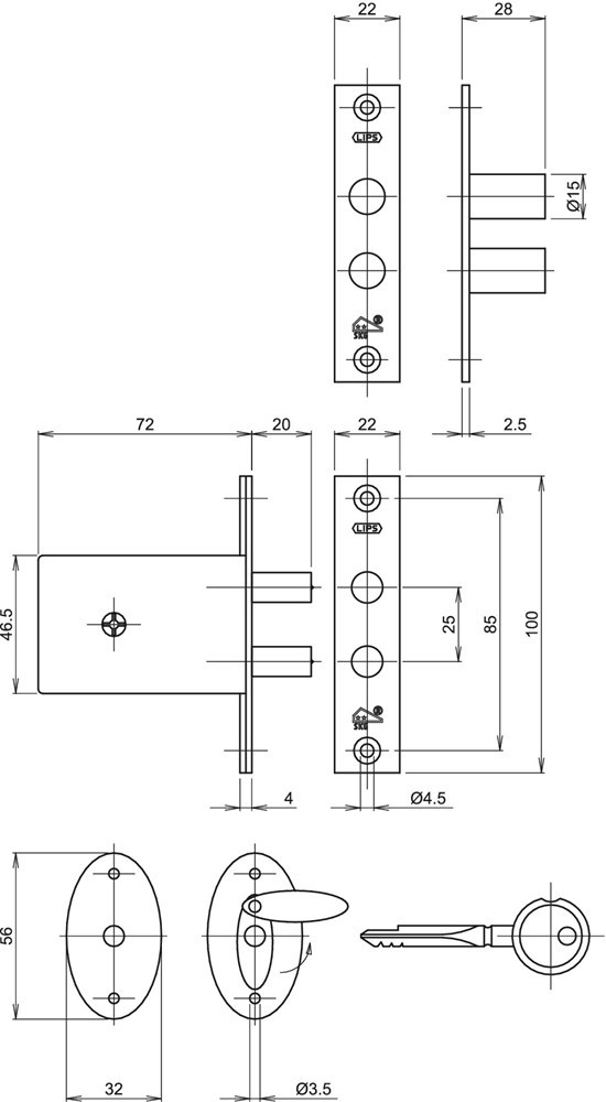veiligheidsbijzetpenslot insteek ikon-3