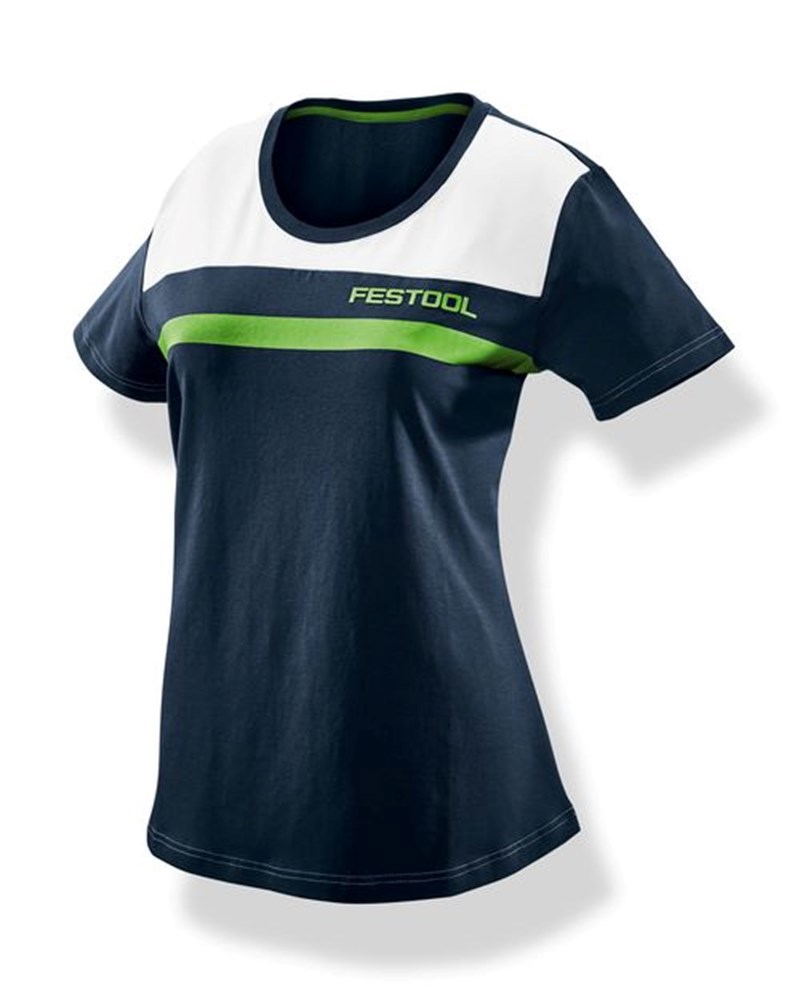 T-Shirt Fashion Dames Festool - FASH-L-FT1 DONKERBLAUW/WIT M