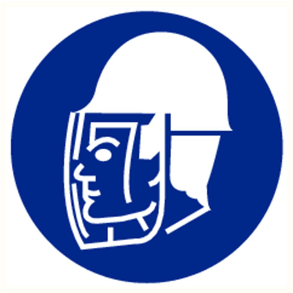 Gebodssticker Vinyl Blauw/Wit - Ø200MM PIC265