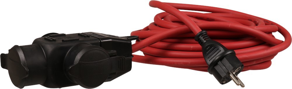 verdeelblok rubber 3-voudig met kabel-4