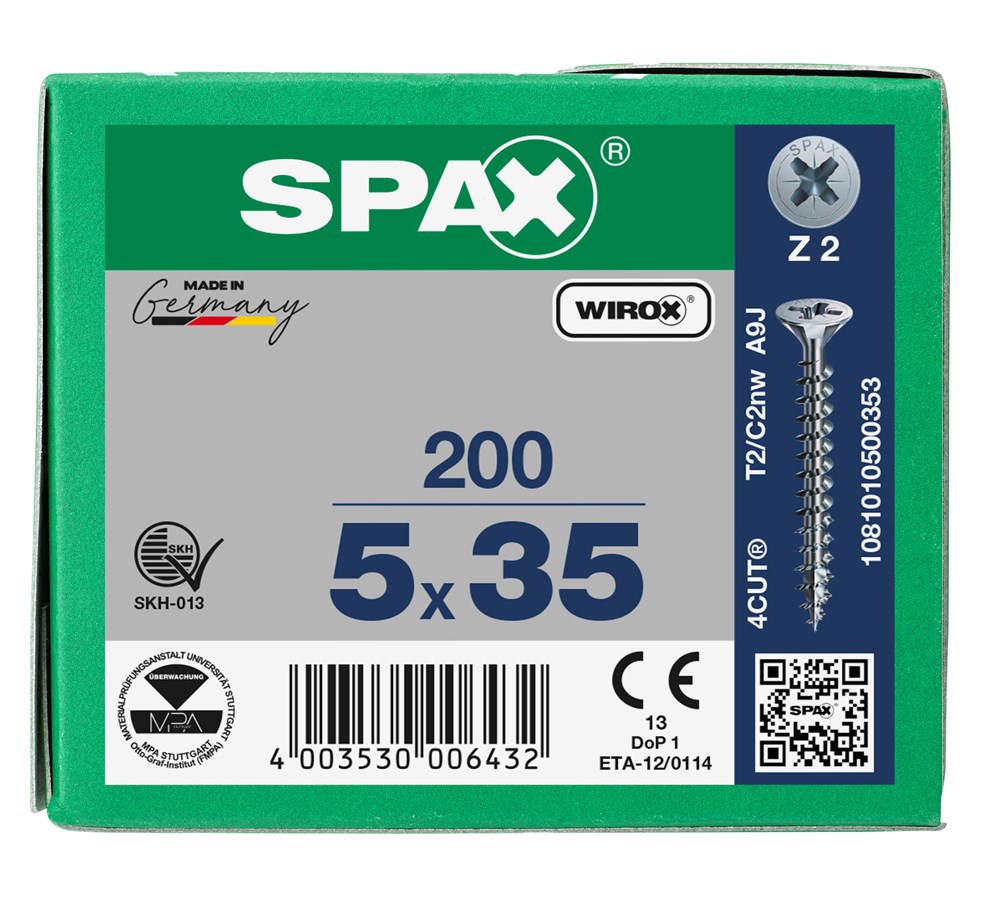 spaanplaatschroef wirox spax-6