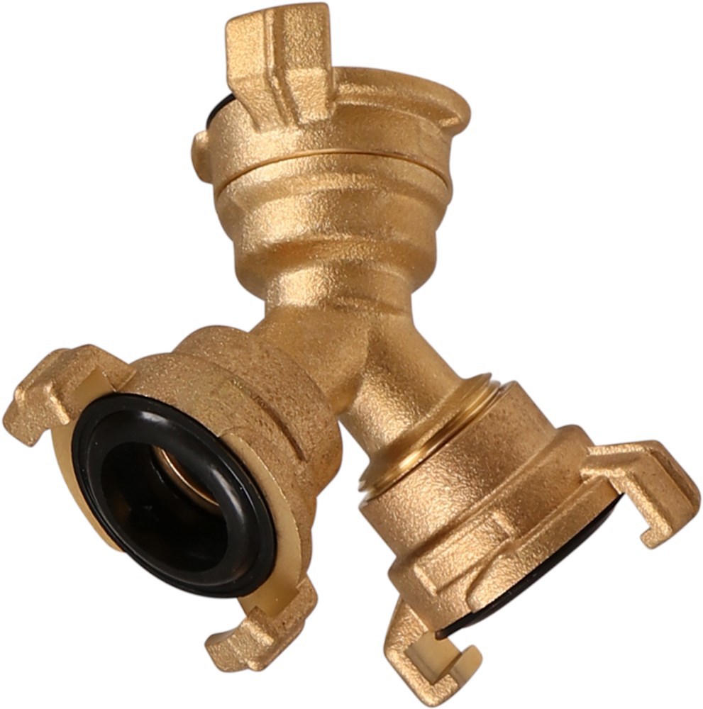 drieweg snelkoppeling geka messing