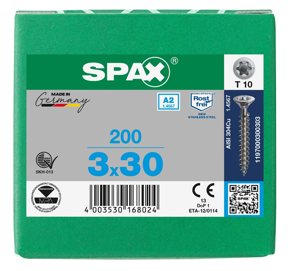 spaanplaatschroef rvs a2 spax-6