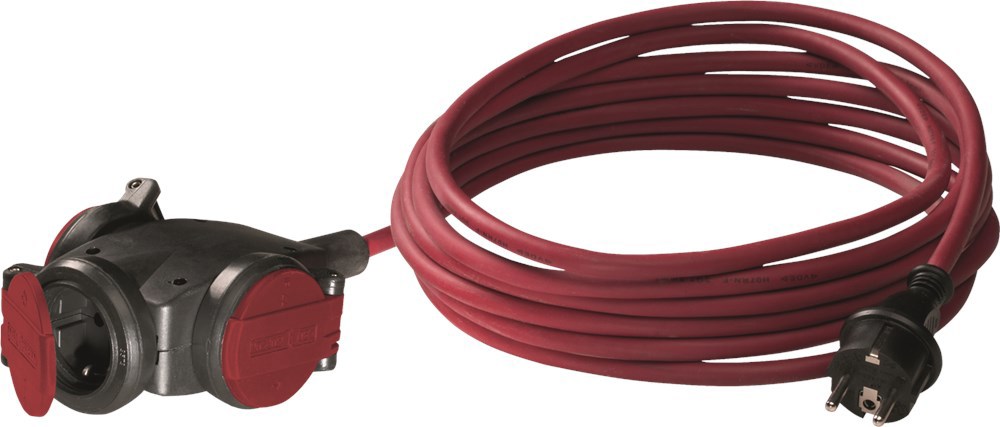 verdeelblok rubber 3-voudig met kabel-5