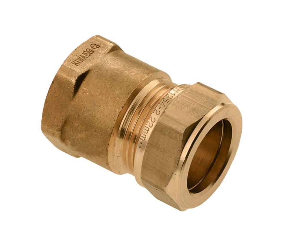 Knel Schroefbus Messing - 3/8'' BI X 10MM