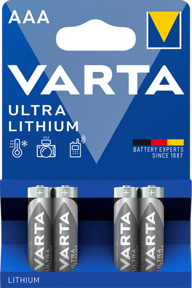 Batterijen Potlood Varta - AAA 1.5V SET à 4 STUKS