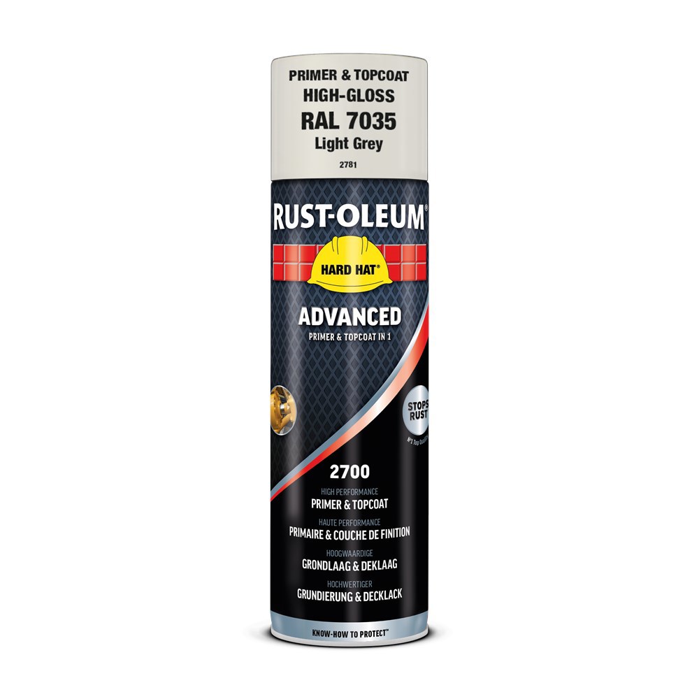 Deklaag Hardhat Advanced Rust-Oleum - 2781 500ML RAL 7035 LICHTGRIJS