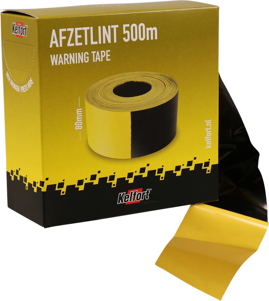 afzetlint zwart/geel kelfort-4