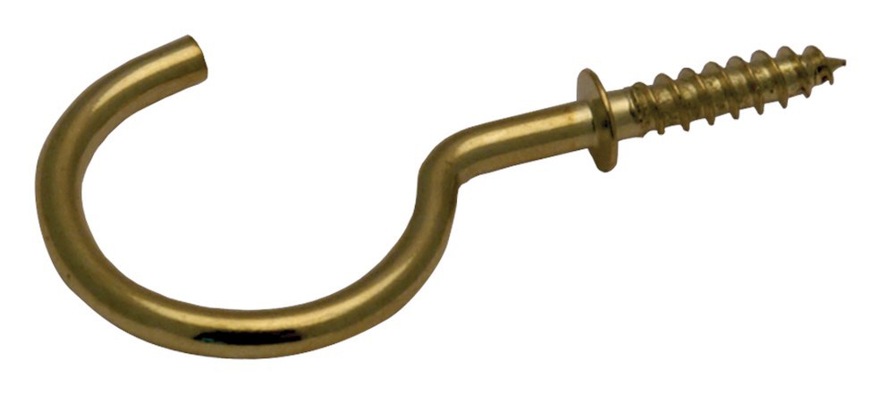 Schroefhaak Met Borst Vermessingd - 3.2X30X12MM