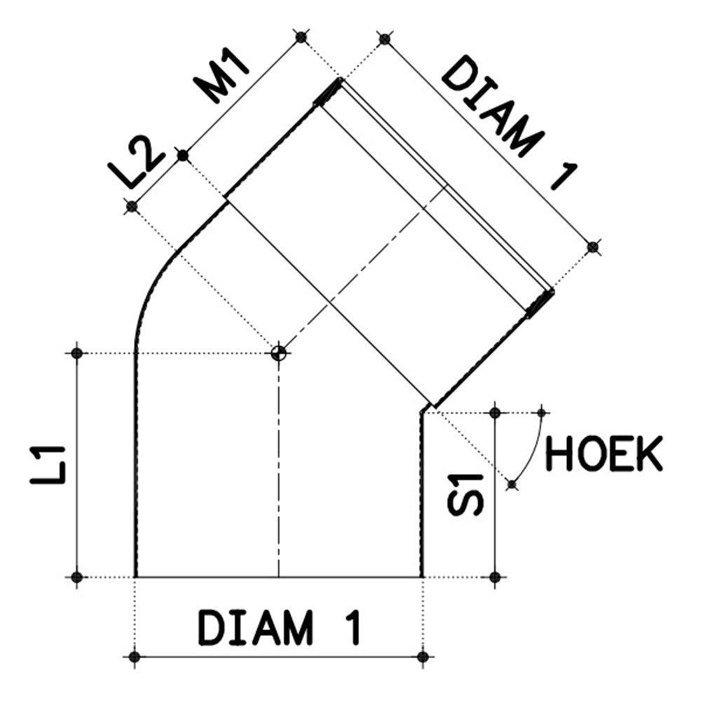 bocht pvc grijs rwa-3