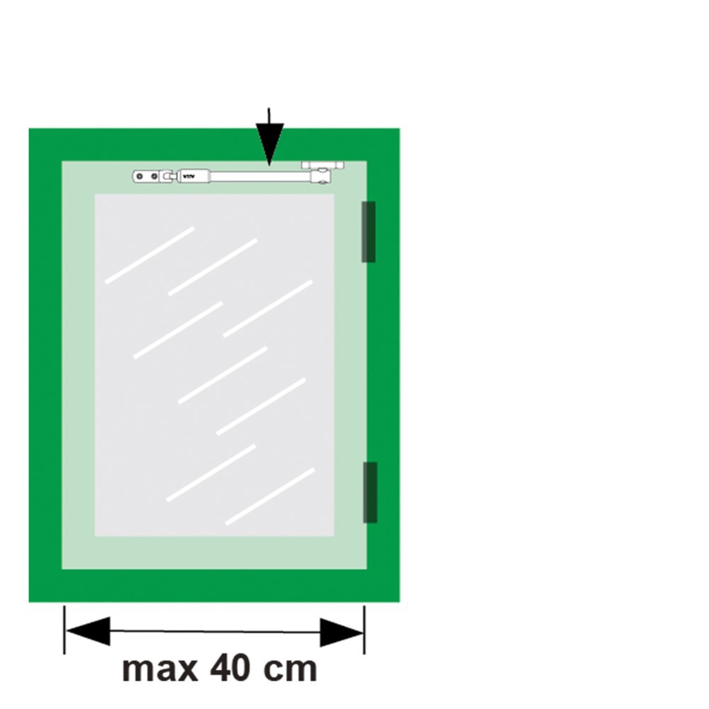 telescoop uitzetter staalgrijs/grijs axa-3
