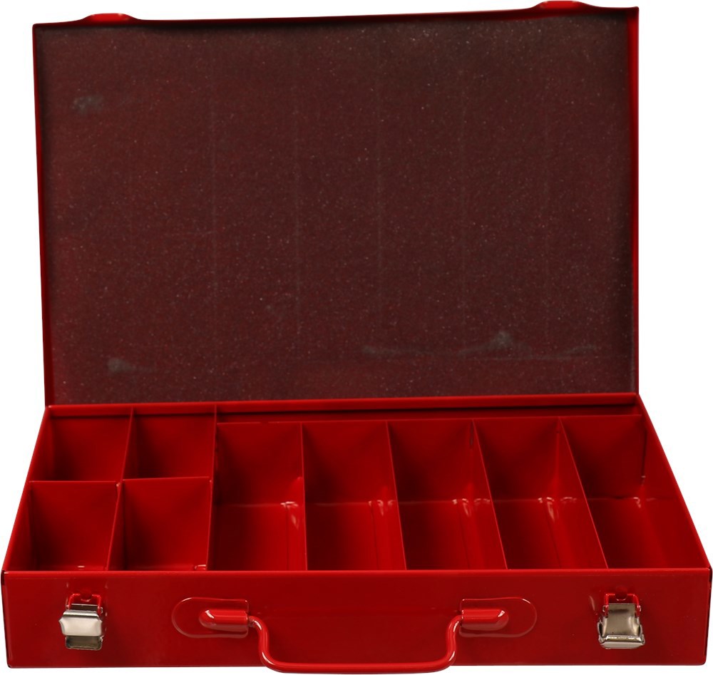 assortimentskoffer metaal rood kelfort
