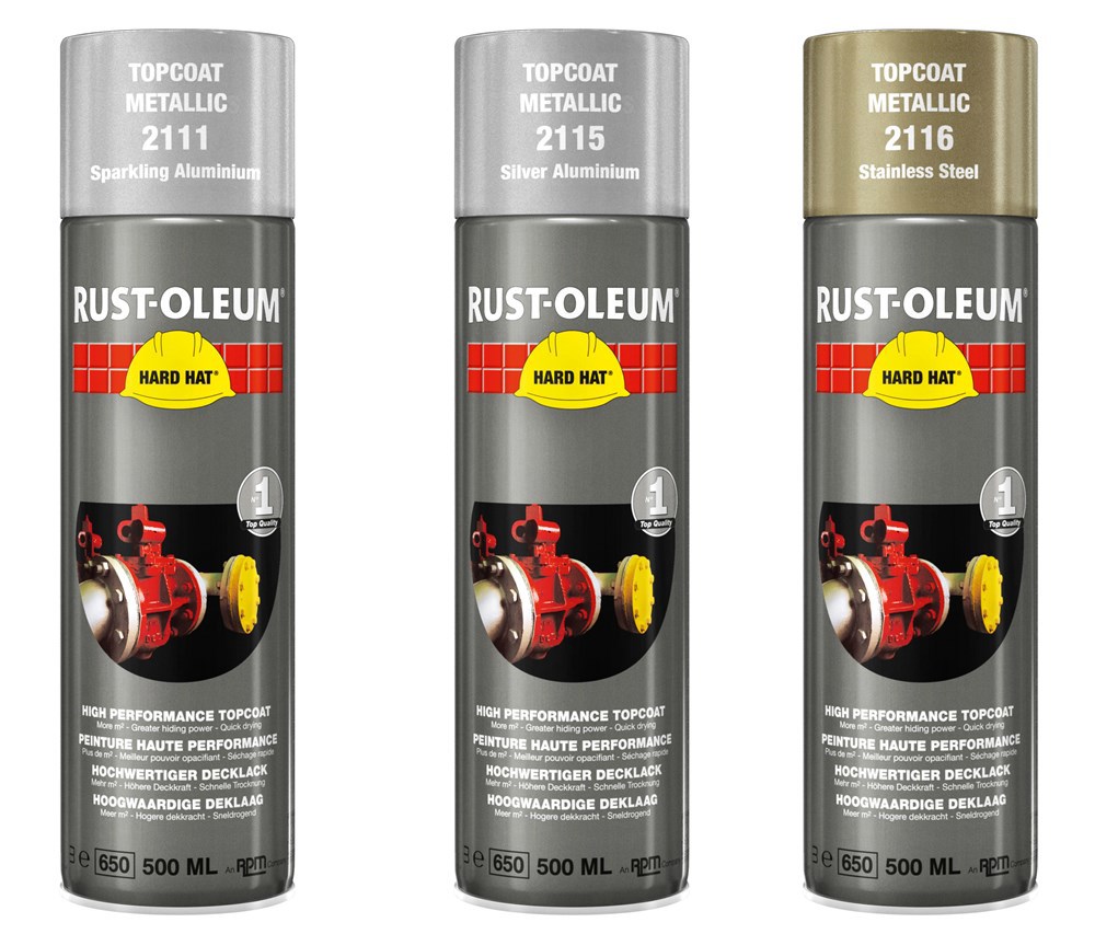 Deklaag Hardhat Rust-Oleum - 2111 500ML METALLIC ALU