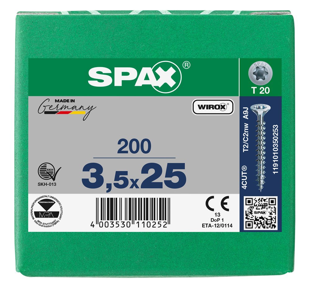 spaanplaatschroef wirox spax-6