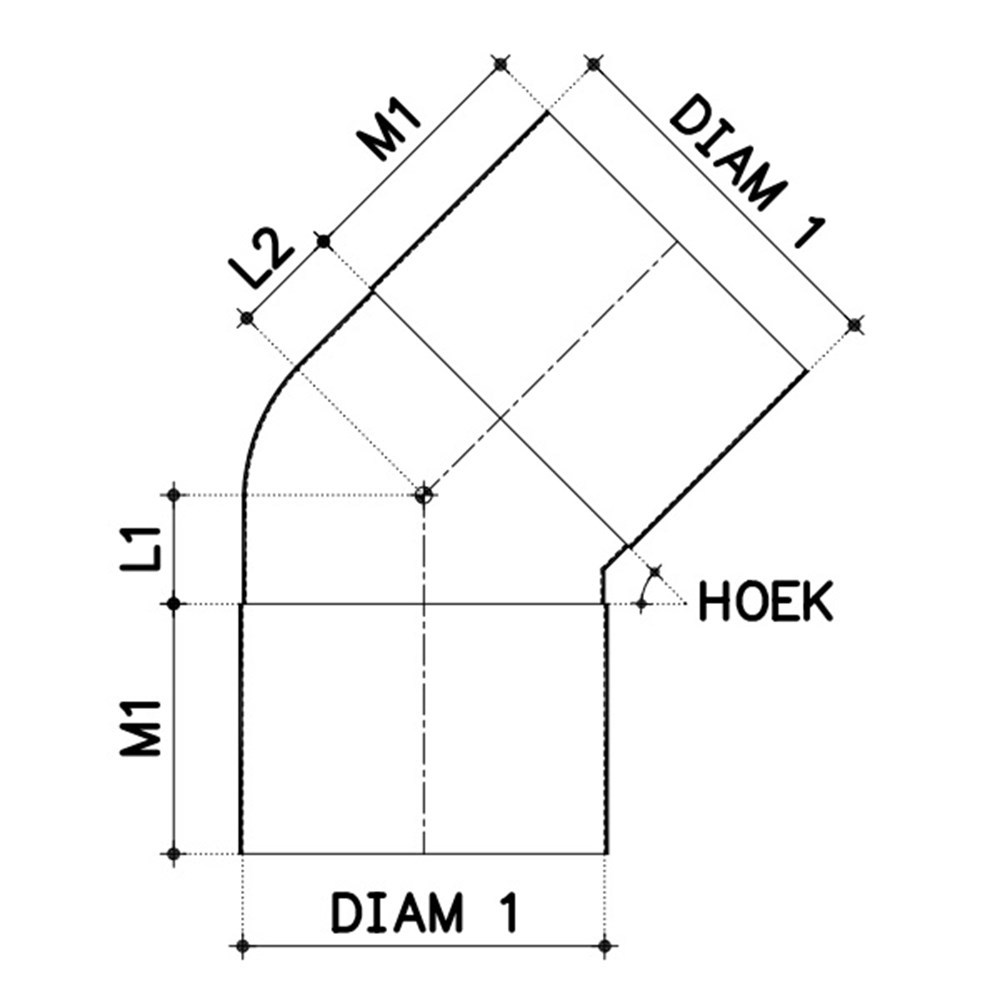 bocht pvc grijs rwa-4