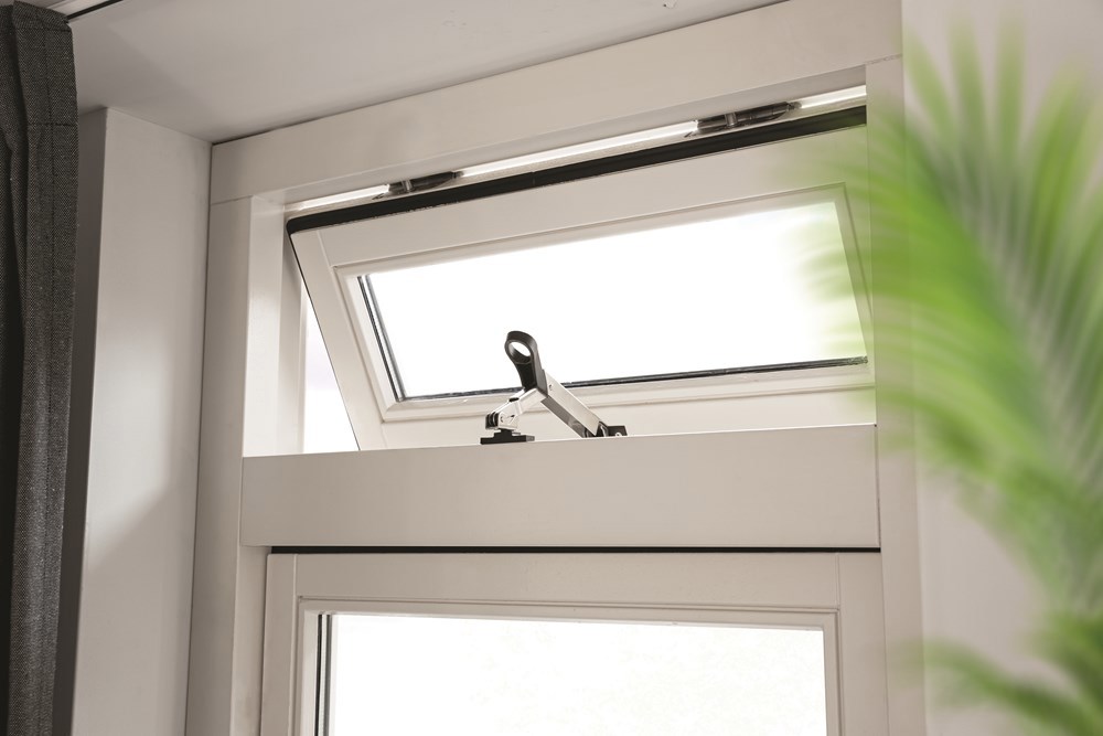 combi-raamuitzetter rvs/zwart axa-5