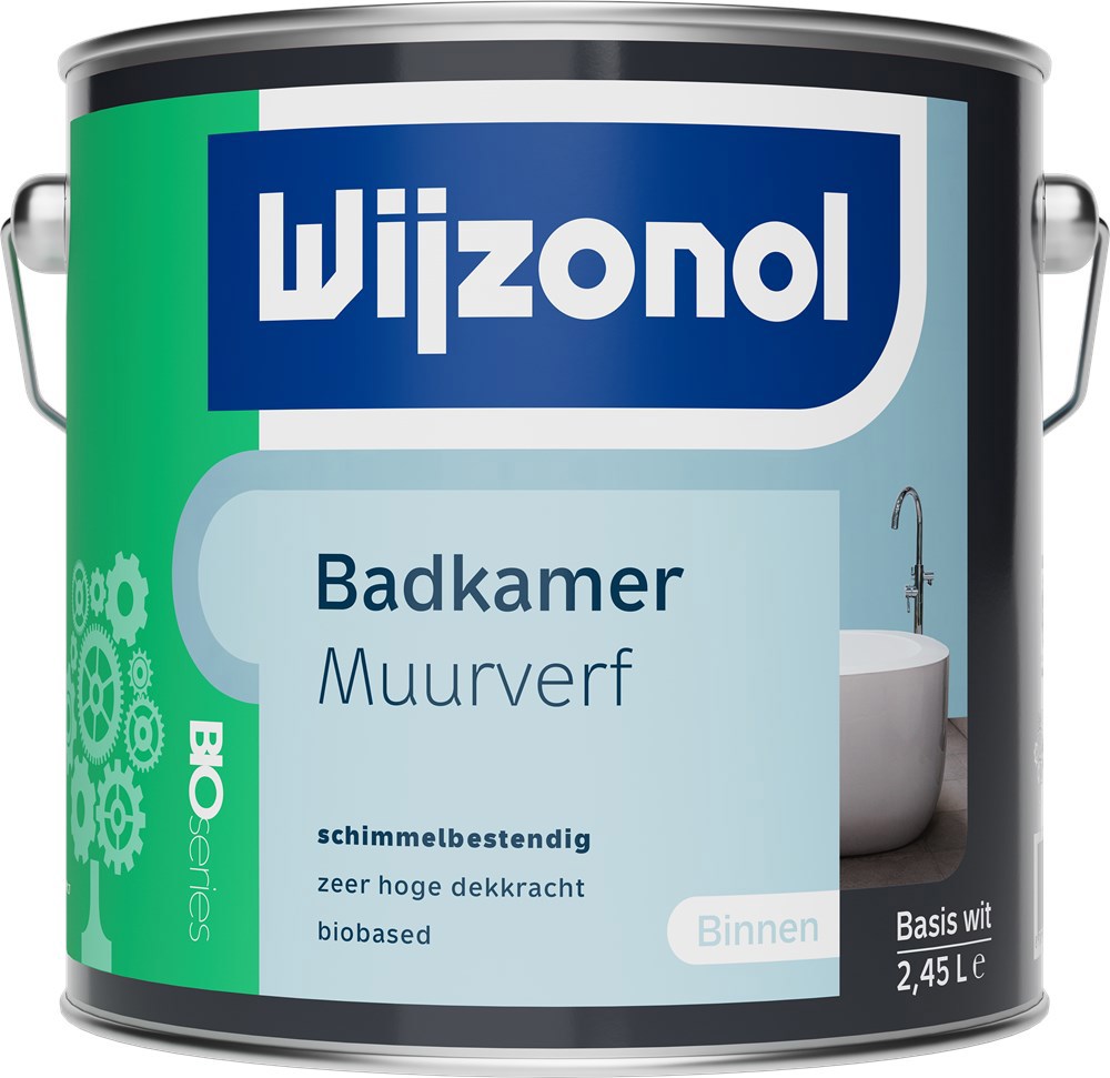 Muurverf Badkamer Mat Wit Wijzonol - BIO 2500ML
