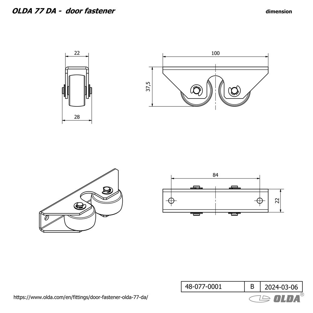 Deurvastzetter Rvs Olda - 77