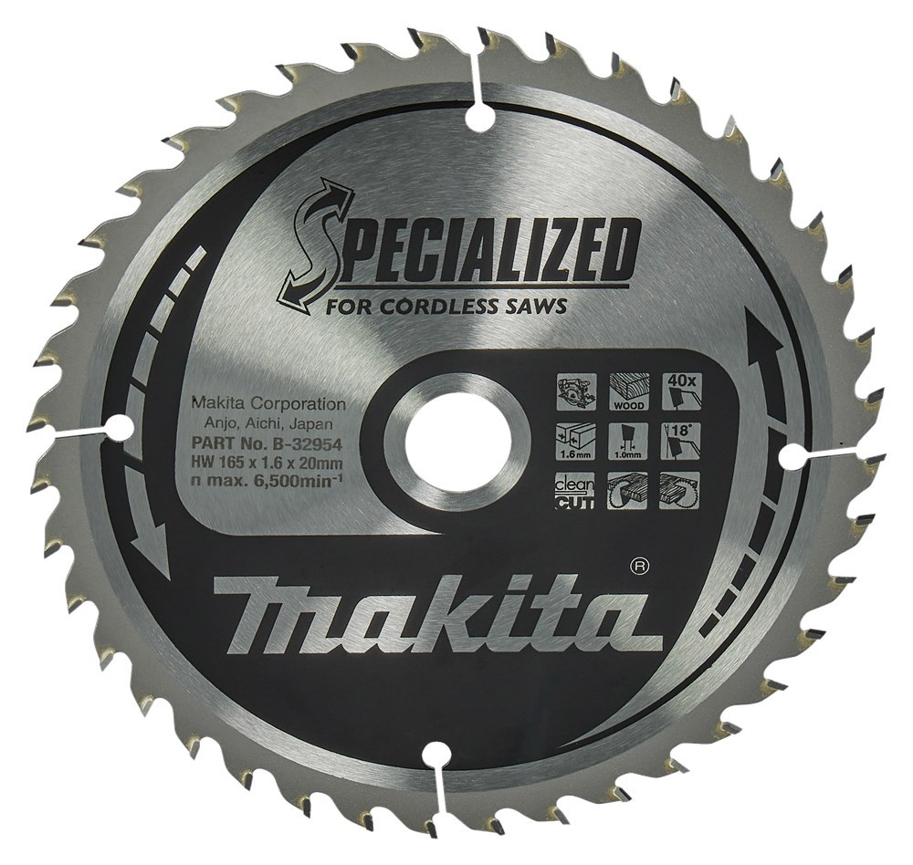 Cirkelzaagblad Hm Makita - 165X1.6X20MM 40T 0