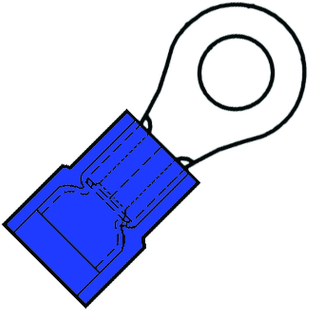 Kabelschoen Ring Geisoleerd Blauw - M 5  1.5-2.5MM2