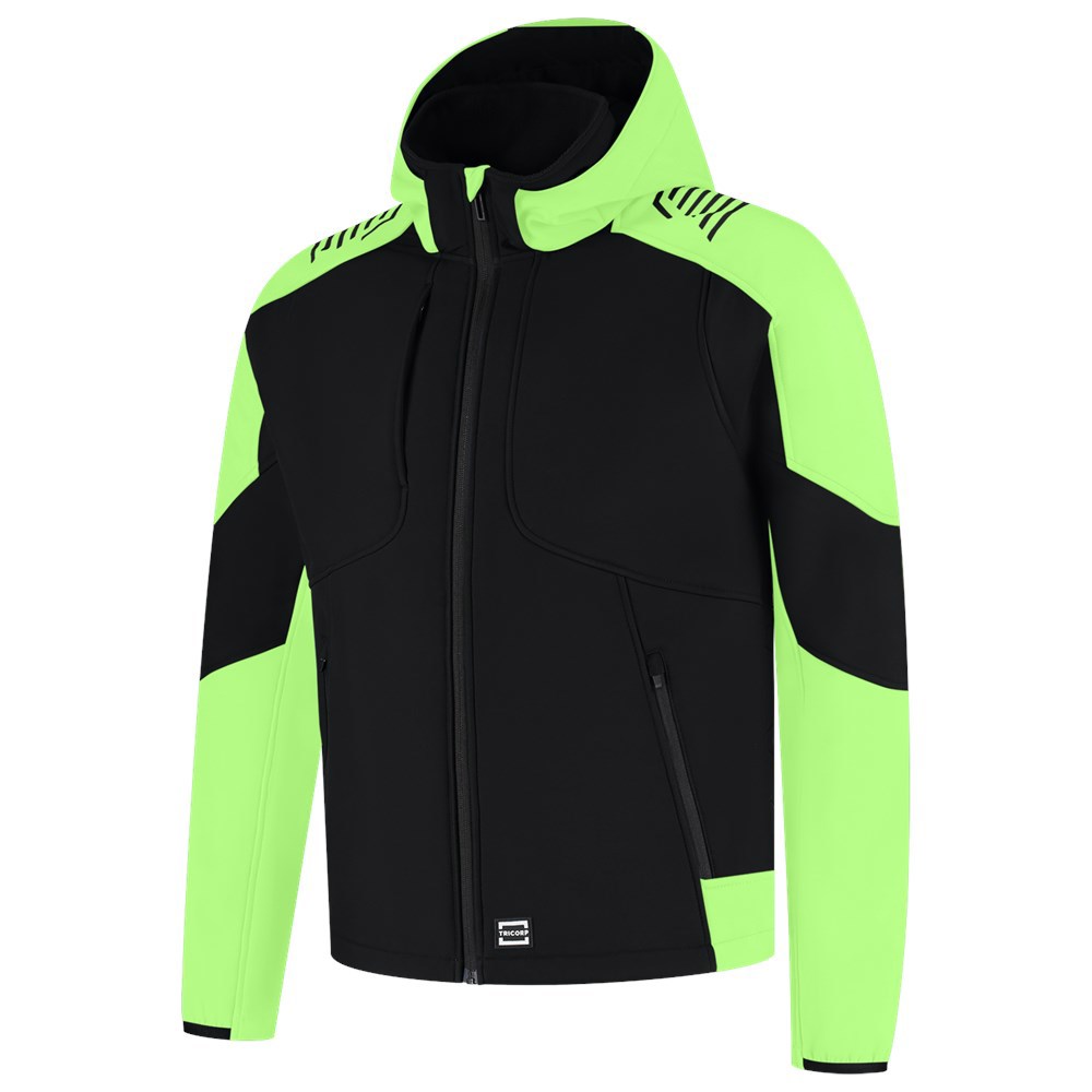 Softshell Bicolor Redefined Tricorp - 406118 ZWART/LIME XL
