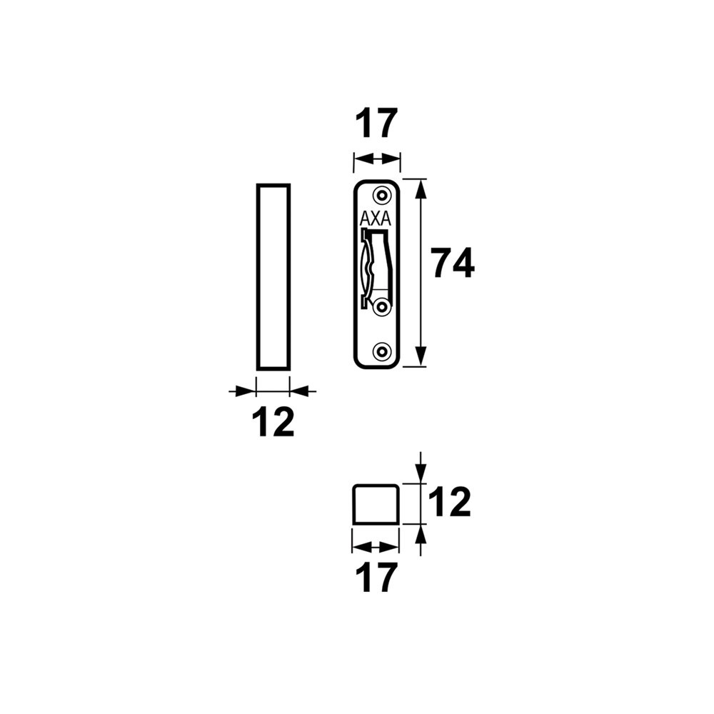 sluitkom smal opbouw zamac axa-3