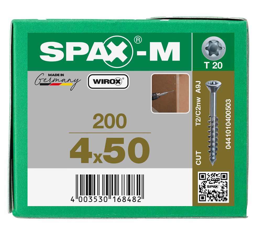 mdf plaatschroef wirox spax-m-6