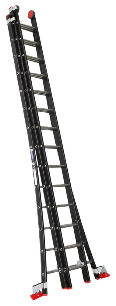 Reformladder Alu.Zwart Magnus Kelfort - 3X14 TREDEN /GEBOGEN BOOM