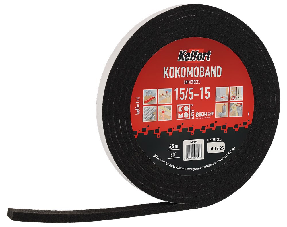 kokomoband universeel zwart kelfort
